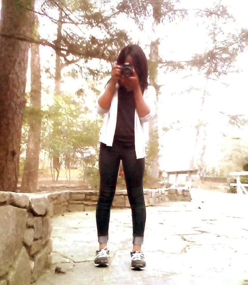 Ranji McMillan with a camera